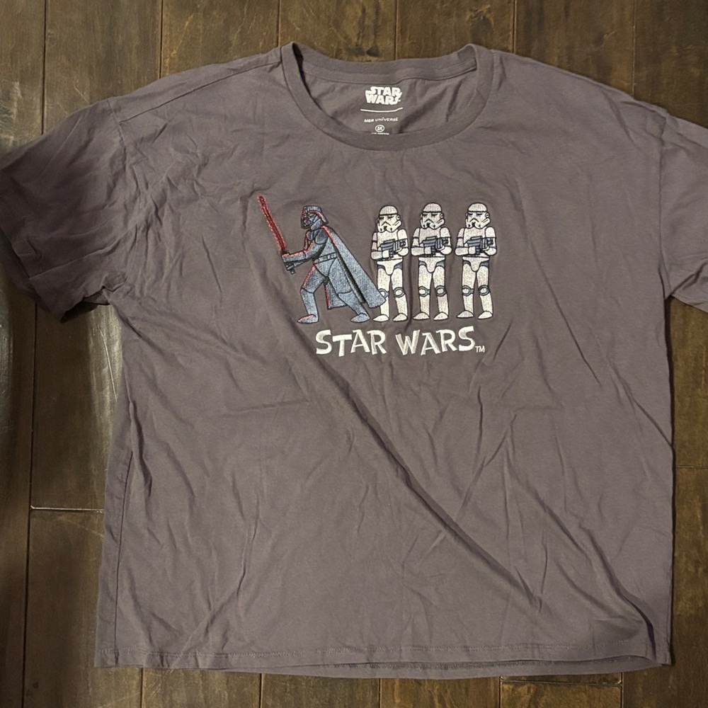 Star Wars T-Shirt with Red and Gray Design